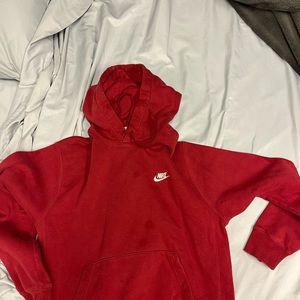Red Nike hoodie